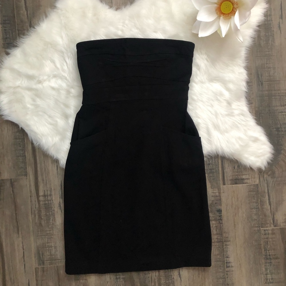 Theory Strapless Mini Dress